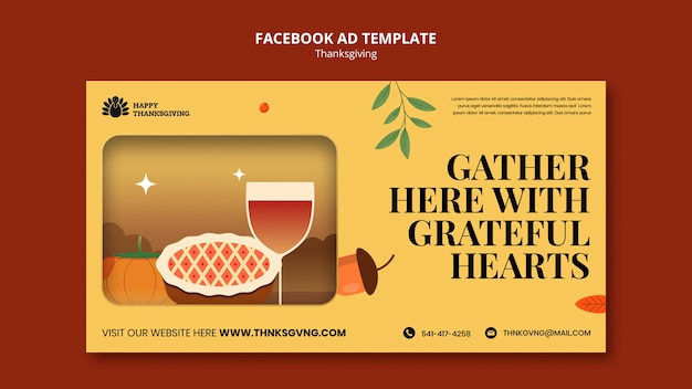 PSD social media promo template for thanksgiving celebration