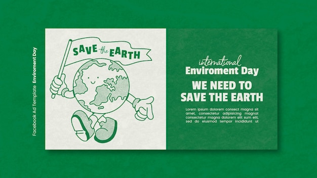 Social media promo template for world environment day celebration