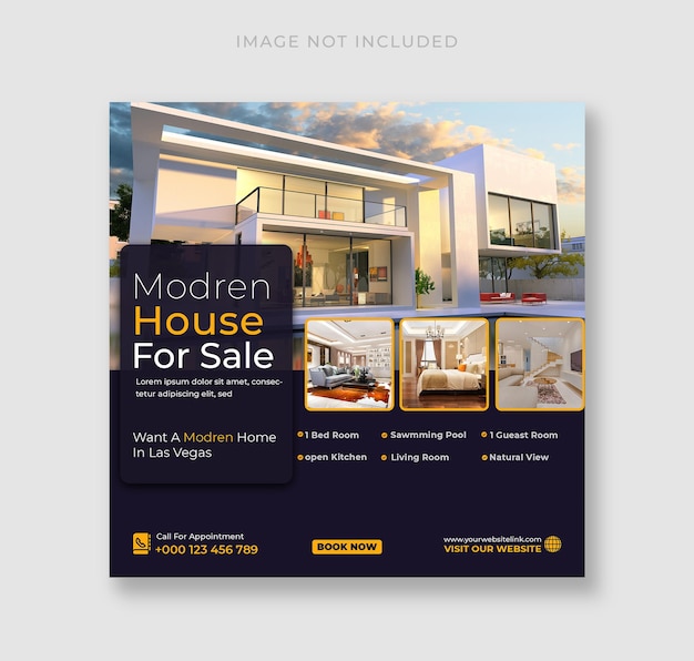 social media real estate house Instagram post banner