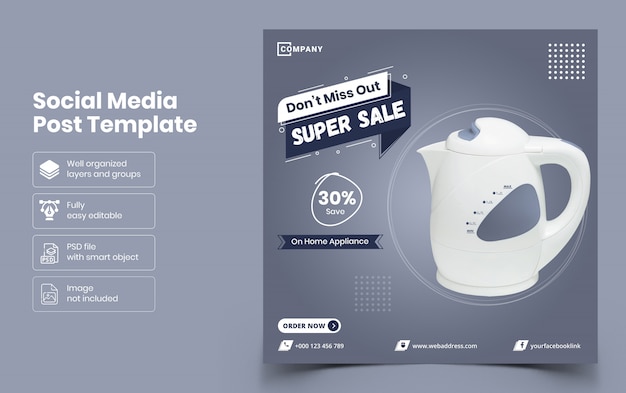 Social media sale banner template