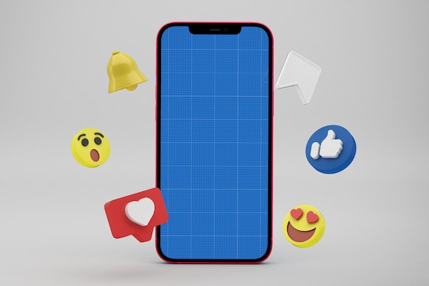 Social Media Smartphone Mockup Design