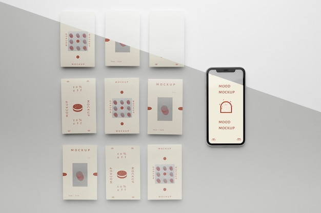 Social media stories and smartphone mock-up