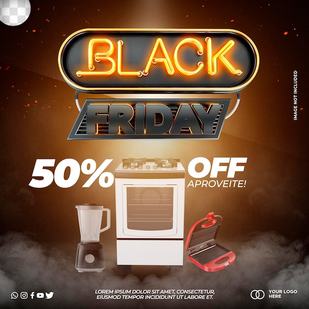 Social media template for black friday promotion