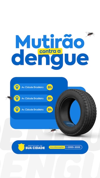 Social media template campanha contra dengue post stories for brazilian health campaign