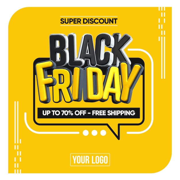 Social media template feed black friday super discounts