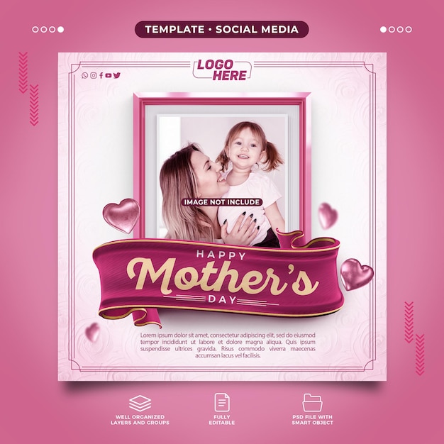 Social Media template Happy Mothers Day