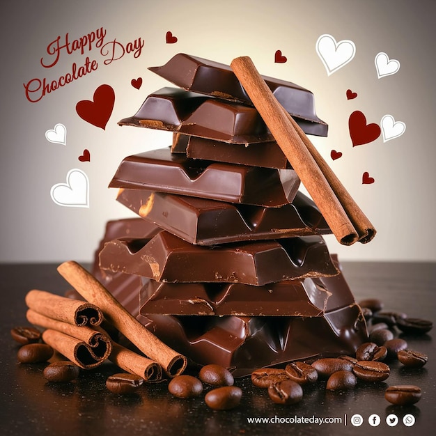 Social media world chocolate day post