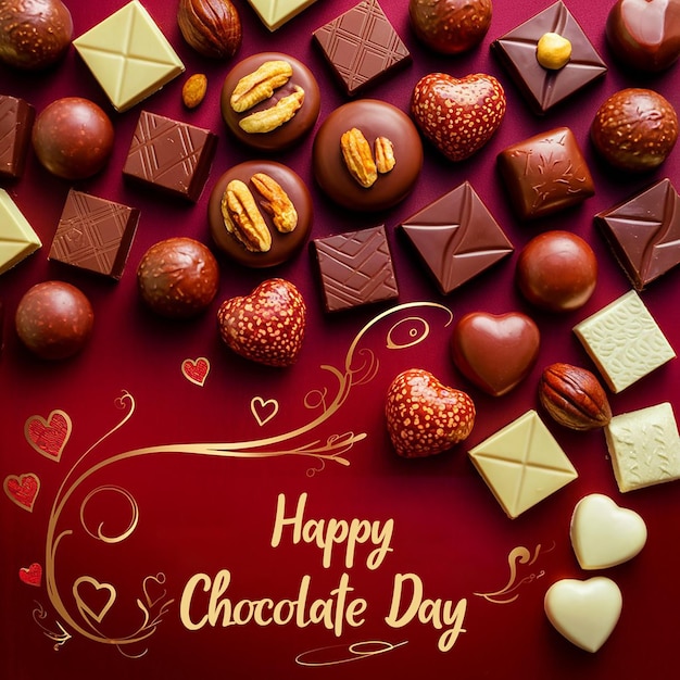 Social media world chocolate day post