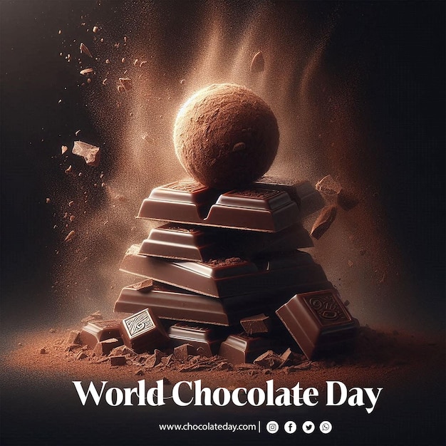 Social media world chocolate day post