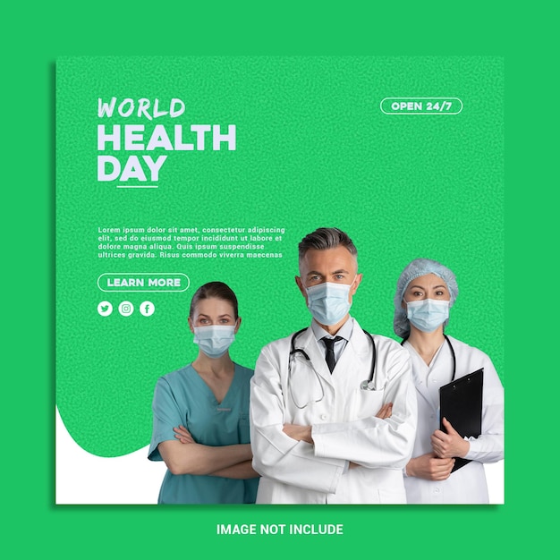 social media world health day post.