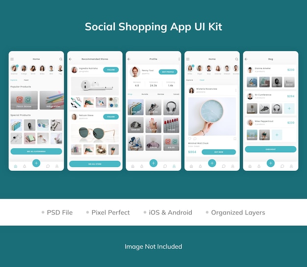 Social Shopping App UI Kit