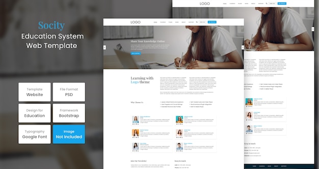 Socity education web template