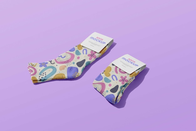 Socks in store  mockup