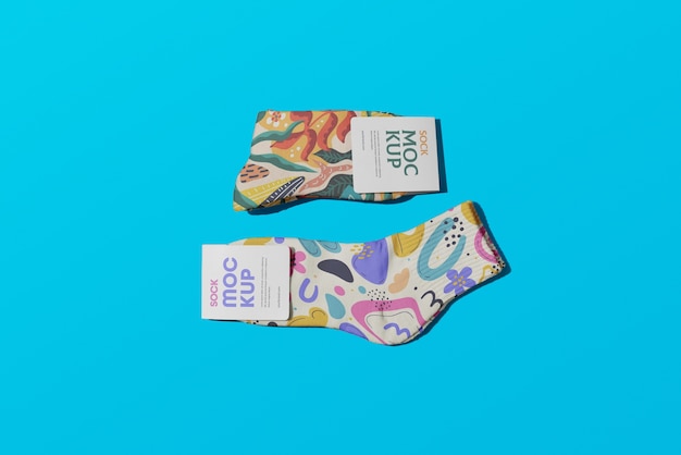 Socks in store  mockup