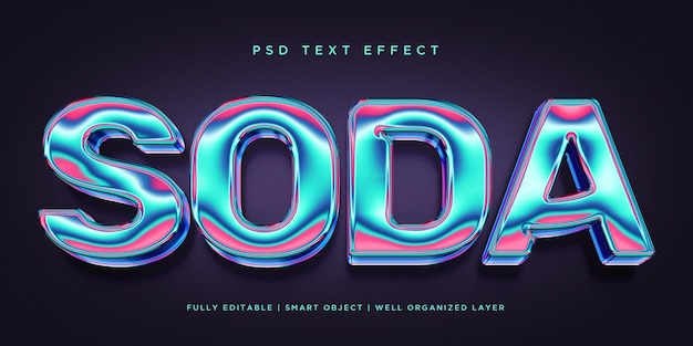 Soda 3d style text effect