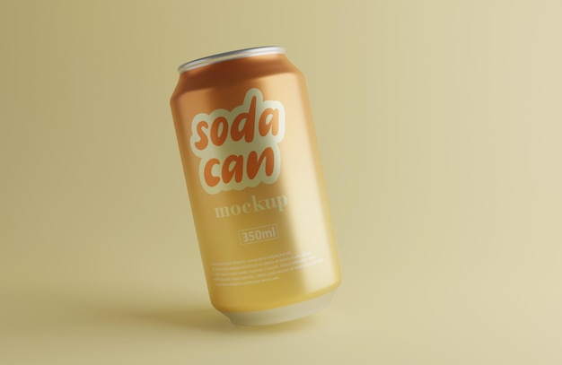 Soda can bottle mockup