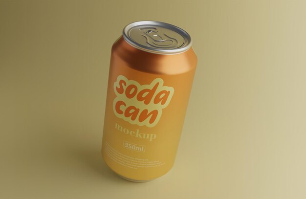 Soda can bottle mockup