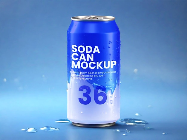 soda can mockup design template