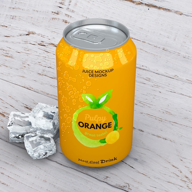 Soda can mockup