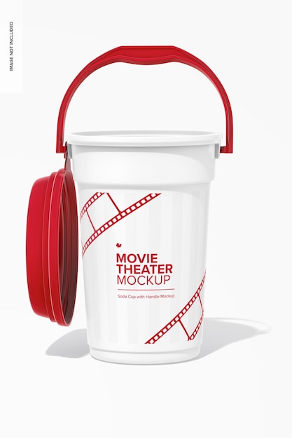 Soda Cup with Handle Mockup Front View