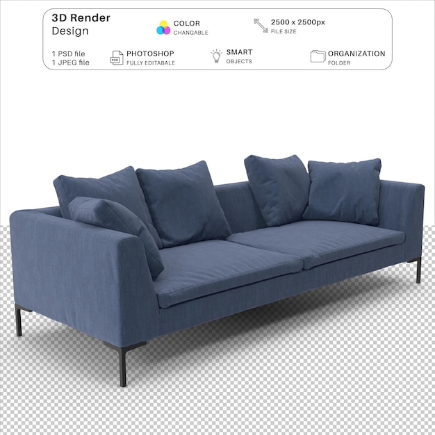 Sofa 3D Modeling PSD