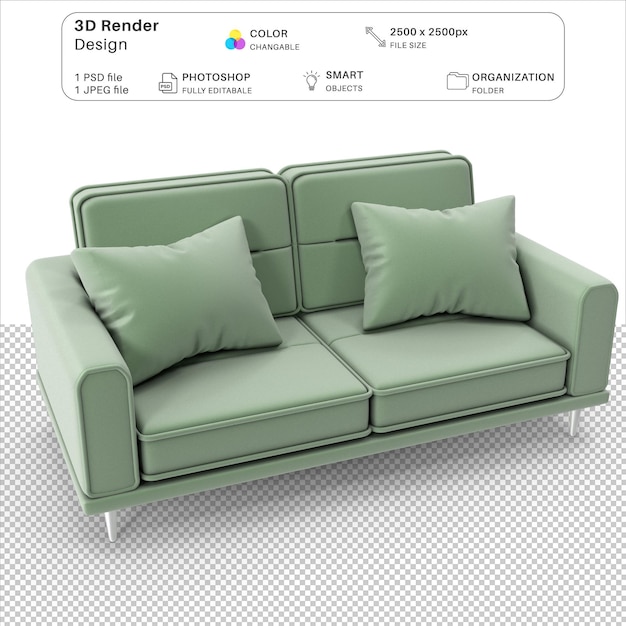 Sofa 3D Modeling PSD