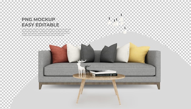 Sofa Interior decoration mockup rendering