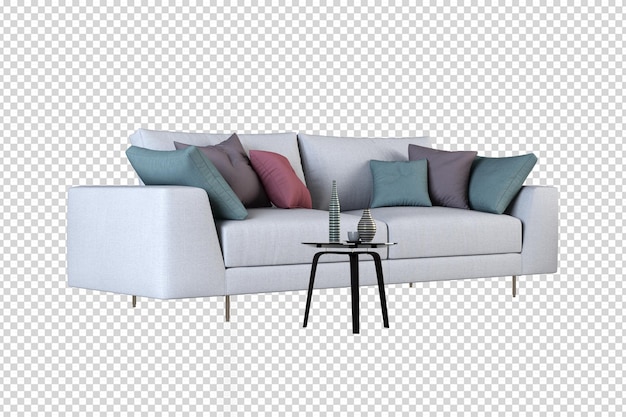 Sofa mockup 3d rendering