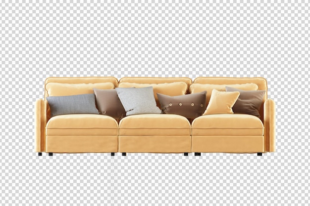 Sofa mockup 3d rendering