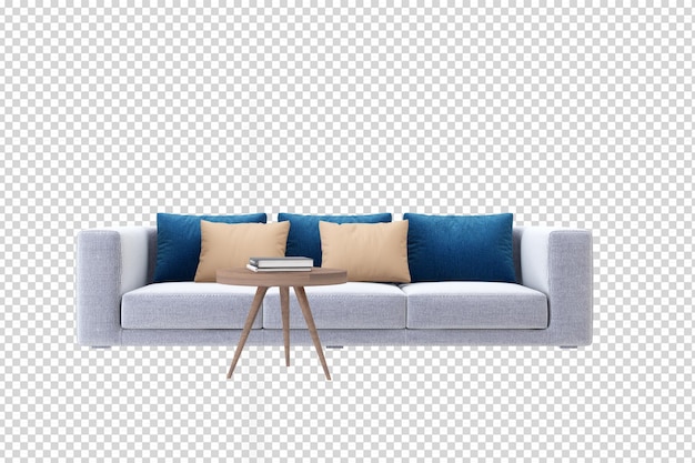 Sofa mockup 3d rendering