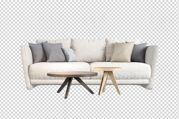 Sofa mockup 3d rendering