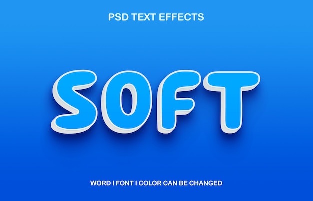 PSD soft 3d text effect design