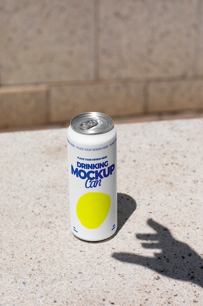 PSD soft drink can mock-up design