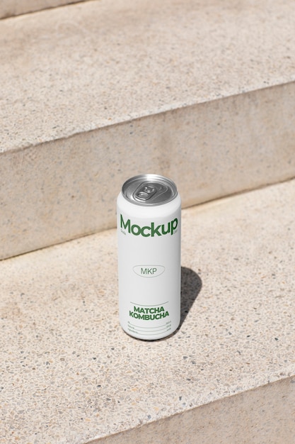 PSD soft drink can mock-up design