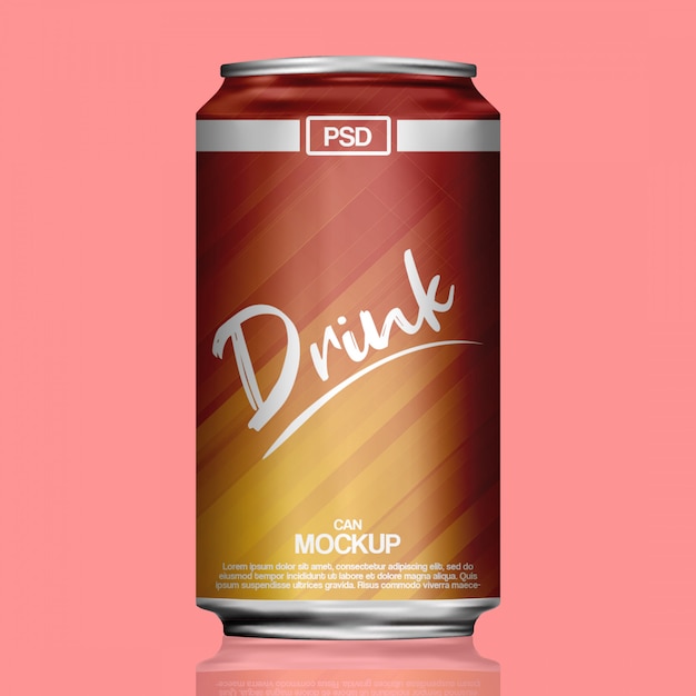 Soft drink can mockup