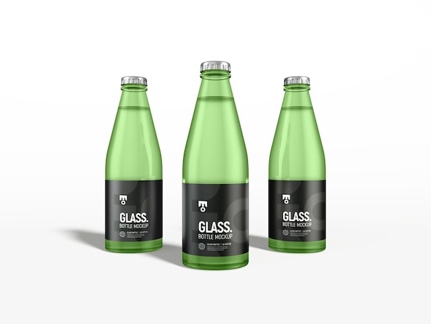 Soft Drink Glass Bottle Packaging Mockup