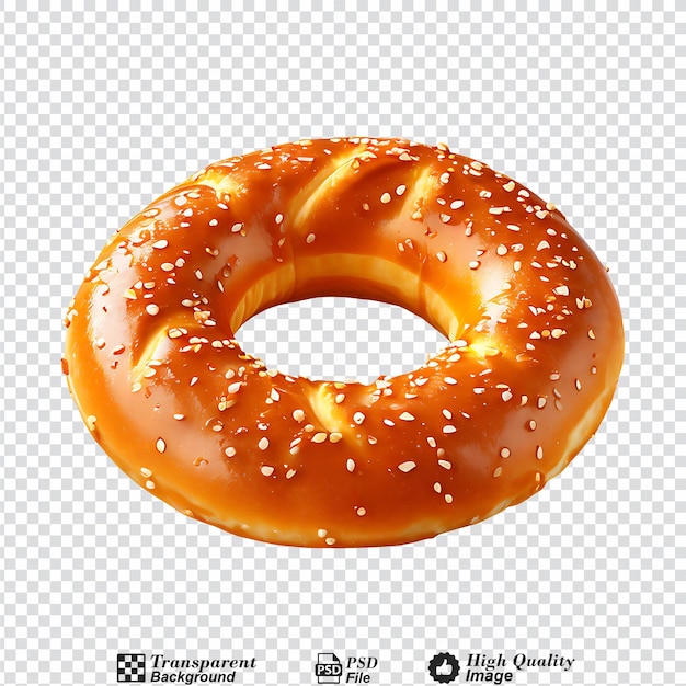 soft pretzel isolated on transparent background