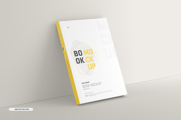 softcover book cover mockup