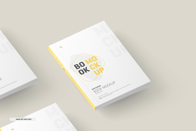 softcover book covers mockup