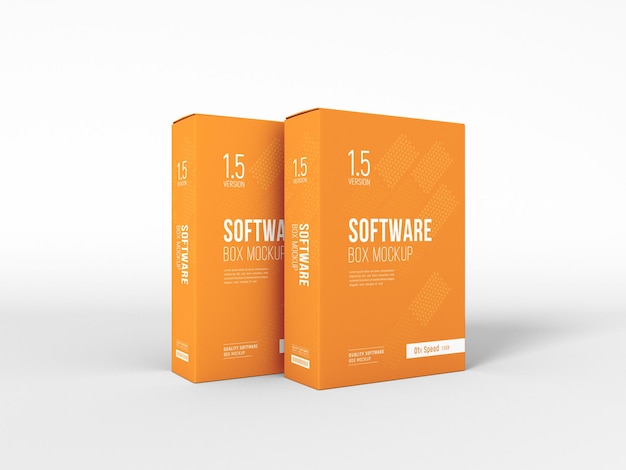 Software Box and CD Branding mockup