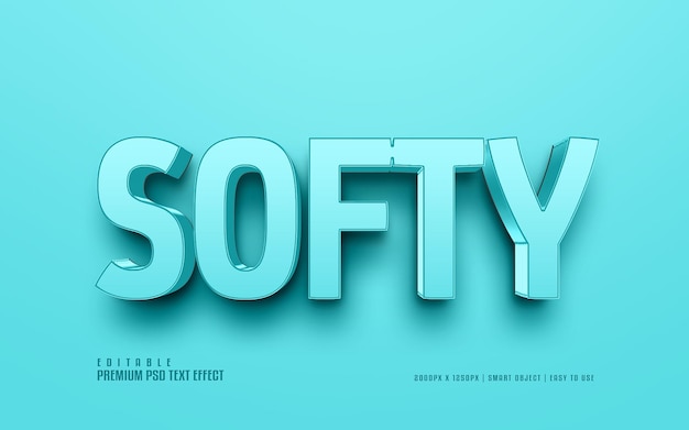 Softy editable premium psd text effect