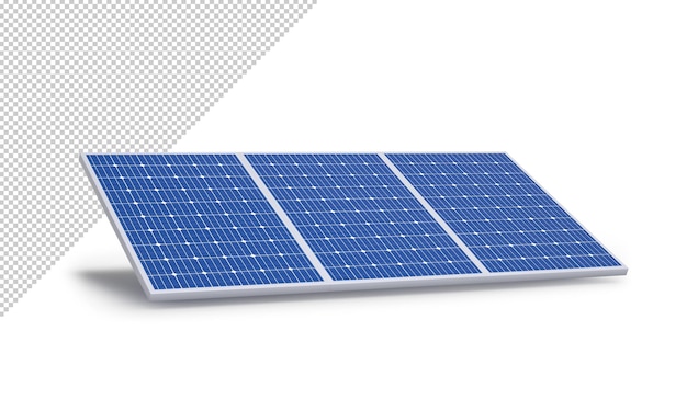 Solar panel isolated on a white background, mockup