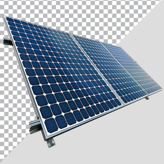 Solar panels isolated on transparent background