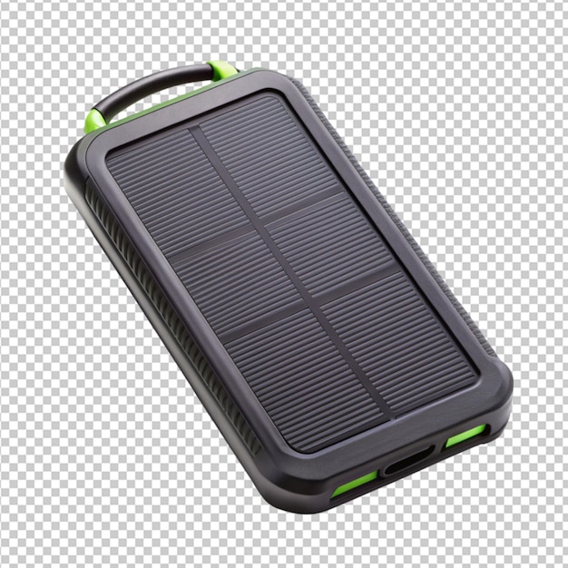 PSD solar phone charger on transparent background