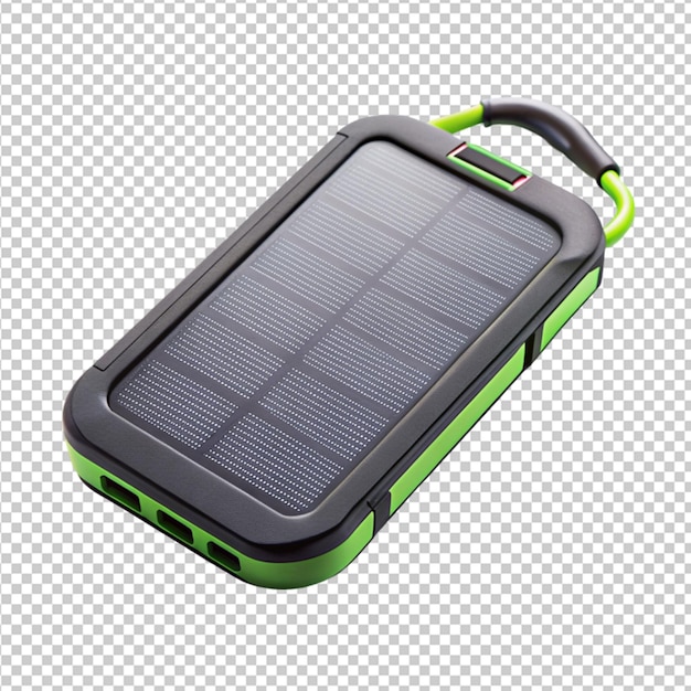 PSD solar phone charger on transparent background