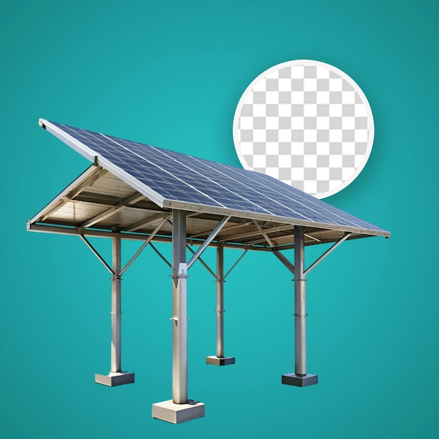 solar power boards with suspended base in 3d realistic render