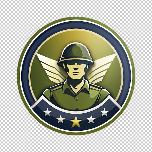 PSD soldier logotype logo soldier icon soldier on transparent background