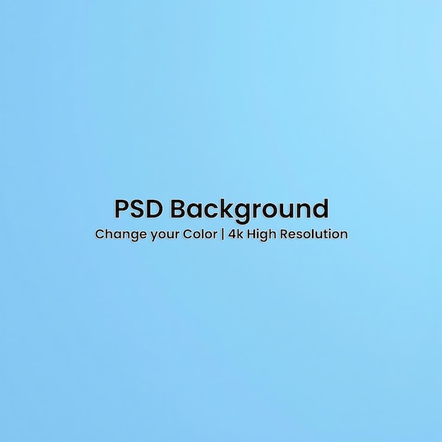 PSD solid bright and vibrant light blue background