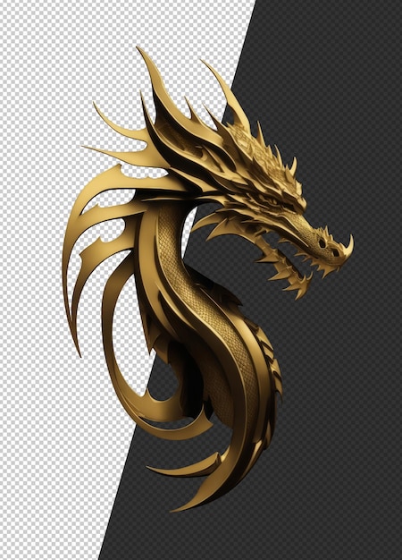 Solid gold dragon statue iconic