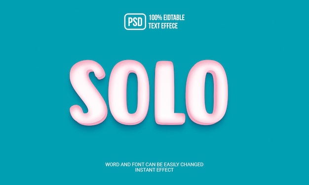 solo text effect